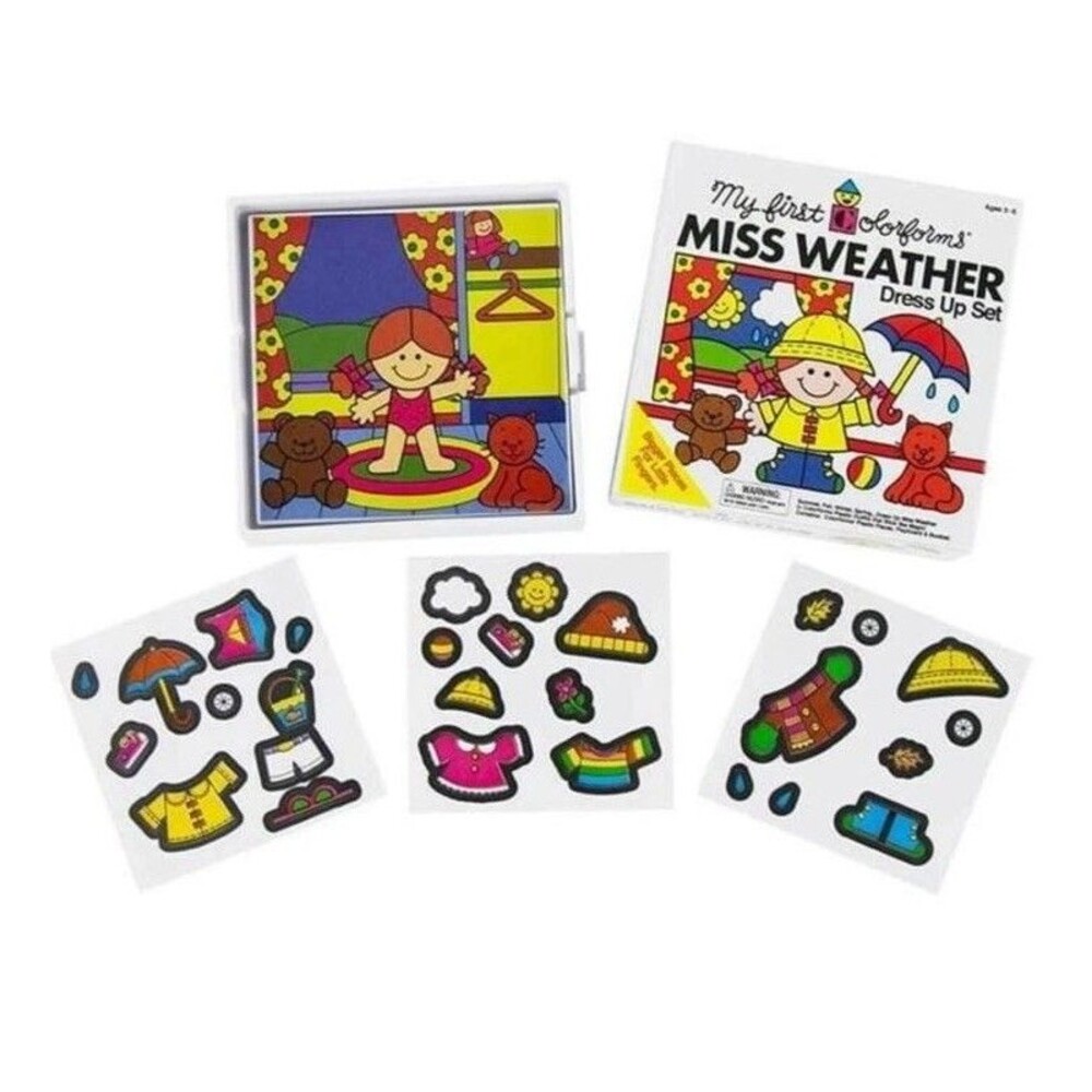 Worlds Smallest My First Colorforms Little Miss Weather Dress Up Set NEW